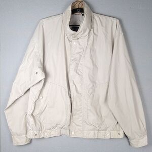 Members Only Vintage‎ Coat W/ Hidden Zip Rain Hood Size (40) Medium Vented Tan